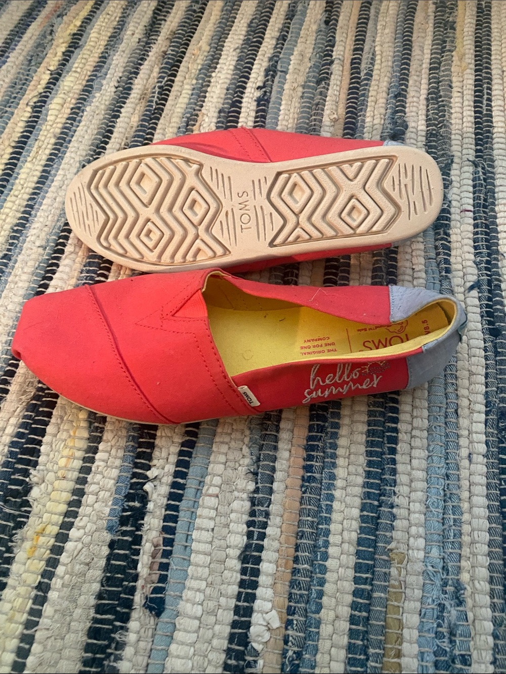 TOMS Coral Canvas Slip-On Espadrilles
